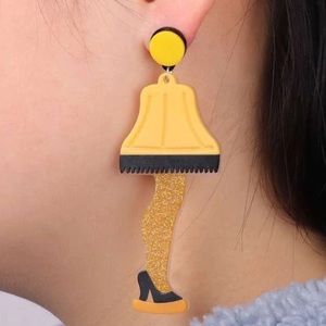 Christmas Story Leg Lamp Earrings – Holiday Statement Movie Jewelry